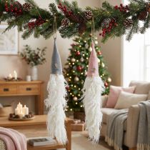 Product Gnome head for hanging 45cm pink/gray 2 pcs