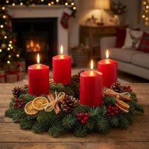 Product Pillar candles 130/100 red 4 pcs