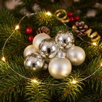 Product Christmas ball Ø4cm silver gloss/matt 24 pcs