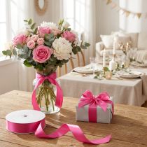 Product Gift and decoration ribbon 25mm x 50m pink