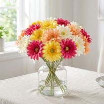 Product Artificial Gerbera Flower Bouquet for Fresh and Easy-Care Decoration 47cm 32pcs