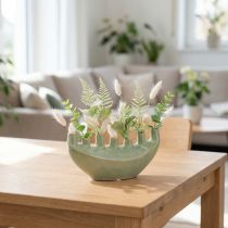 Product Decorative Vase Boat Ceramic Vase Light Green 23×8.5×11cm