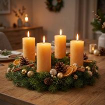 Product Solid-colored candles honey 50×100mm 4 pcs