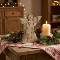 Product Christmas angel decoration Christmas mango wood 20×18×2.5cm