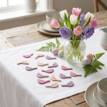 Product Scatter decoration bird decoration wood, scattered pieces pink tones 4 cm 72 pcs