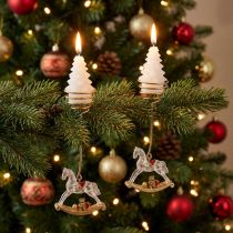 Product Christmas tree candle holder rocking horse 20cm 3pcs