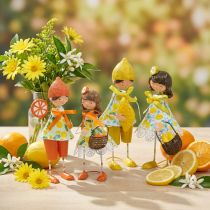 Product Small fruits, summer decoration, figures lemons oranges H17/18cm 4pcs