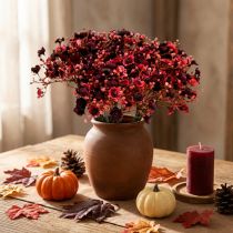 Product Gypsophila artificial red artificial flowers autumn 29.5cm 18pcs