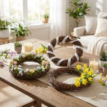 Product Grapevine wreaths Ø10cm natural 20 pieces - rustic decoration for table and window