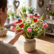Product Decorative Hearts with Mice on Stick Red 12 Pcs