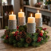Product Candle holder for sticking Advent wreath Ø6.5cm H14cm 4 pcs