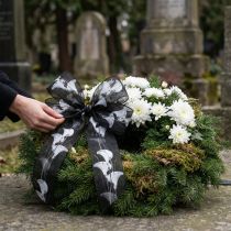Product Mourning ribbon black with Calla 40mm 15m
