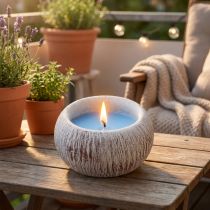 Product Citronella Candle Blue Ceramic Bowl Vintage Balcony H8cm