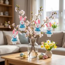 Product Pendant bunny 5.5cm blue 9pcs