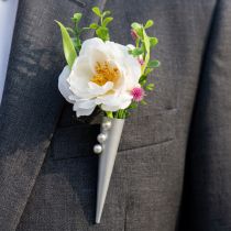 Product Wedding pin with magnet, matt silver 7cm