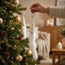 Product Gnome with pointed hat, for hanging, cream, 48cm L57cm, 3 pieces