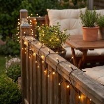 Product LED rice light chain 80s 6m for outside warm white