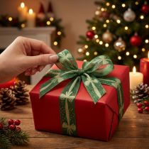 Product Gift ribbon with bows for creative ideas, 25mm x 18m