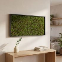 Product Mural moss in a green frame 60x30cm Wall decoration made of moss