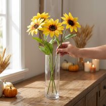 Product Artificial Sunflowers Decorative Flowers Yellow 79cm 3pcs