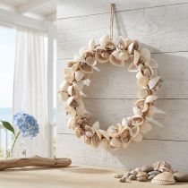 Product Shell wreath shell decoration hanging decoration maritime Ø33cm 60cm