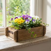 Product Planter wooden brick shape wood upcycling 32×15×10cm