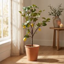 Product Attractive artificial lemon tree in a pot, yellow decorative artificial plant, 90cm, easy to care for, suitable for home and business spaces
