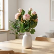 Product Artificial Roses Pink Artificial Roses Dry Look 53cm 3pcs