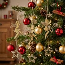 Product Angel Pendant Star Christmas Decoration for Hanging H28cm 3 Pcs