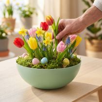 Product Decorative bowl green pastel plastic table decoration spring Ø20cm