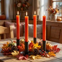 Product Taper candles colored orange 34mm x 240mm 4 pieces