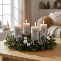 Product Solid-Colored Candles Gray 60x100mm 4 Pcs
