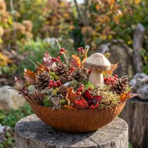 Product Decorative metal bowl, decorative bowl with a rustic look, Ø30cm H8.5cm