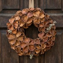 Product Dried Lotus Wreath, Decorative Door Wreath, 35cm
