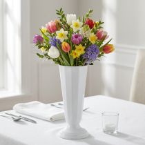 Product Setting vase “Szwed” white Ø13cm - 20cm, 1pc
