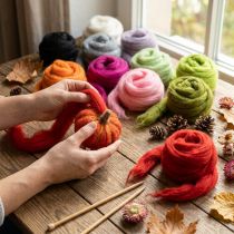 Product Wool felting wool with a soft texture for elegant craft projects and creative designs. Various colors, 2m.