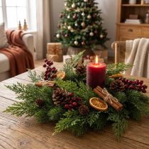 Product Artificial pine branch with cones, 28cm, 6 pieces