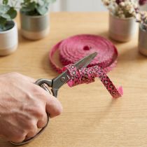 Product Decorative ribbon, leopard print, pink, curling ribbon for gift wrapping and crafting, 10mm wide, 100m long