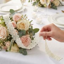 Product Lace Ribbon Wedding Decor Romantic Cream White W35mm L20m