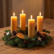 Product Taper candles colored honey 34x300mm 4 pcs