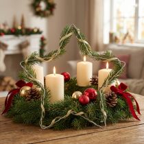Product Wire Star Wave Ring Stars for Christmas Wreath 20cm 10 Pcs