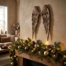 Product Angel wings for hanging metal antique look gold 24×37cm