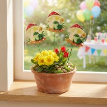 Product Decorative wooden garden stakes Frog decoration 6.5cm 18 pcs