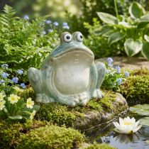 Product Ceramic frog decorative figurine, detailed design, charming gift idea, 13cm