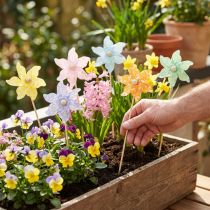 Product Flower stakes, garden stakes for spring decoration, outdoor use, 28cm, 12 pieces