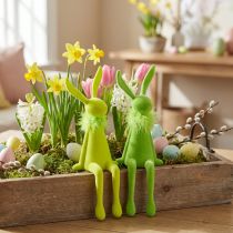 Product Easter bunny shelf sitter decorative figure for festive spring decorations in the house 36cm 2pcs