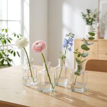Product Mini glass vase decoration for minimalist interiors and modern living, 11cm, 6 pieces