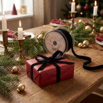 Product Velvet ribbon decorative ribbon velvet black 10mm 20m