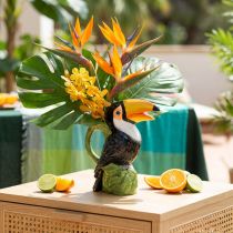 Product Exotic decorative vase toucan ceramic figure colorful 20×10×24cm