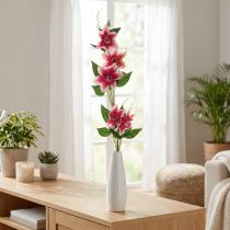 Product Clematis branch with 5 flowers, artificial flower, decorative branch pink, white L84cm